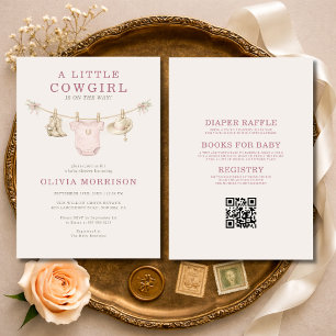 Invitation Toute la gamme de vêtements de petite cowgirl en u
