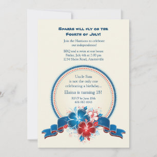 Invitation Toute l'invitation à l'hibiscus américain