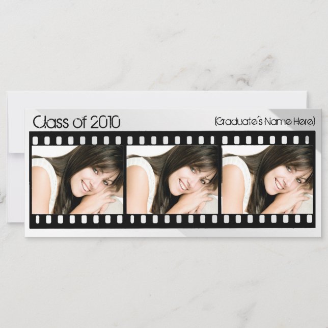 Invitation Toute obtention du diplôme de Filmstrip de photo (Devant)