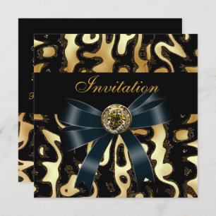 Invitation Toute Occasion Black Gold Afrique Abstr