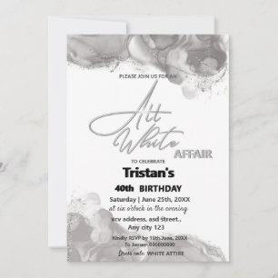 Invitation Toutes les affaires blanches ou la fête