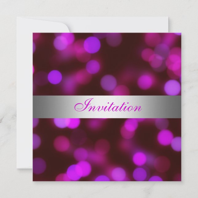 Invitation Toutes Les Occasions Bulles D'Argent Ro (Devant)