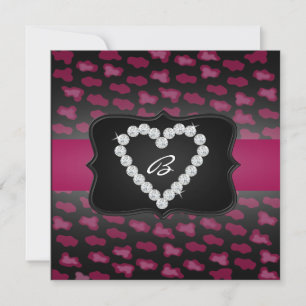 Invitation Toutes les occasions Cheetah Imprimer Diamant Anni