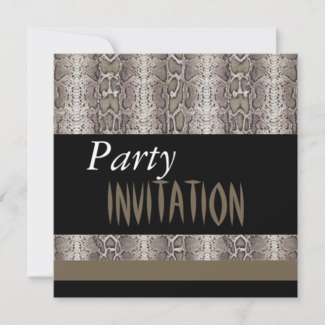 Invitation Toutes les occasions Peau de serpent an (Devant)