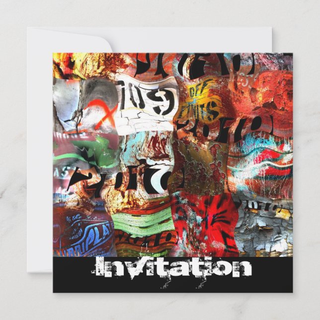 Invitation Toutes les occasions Street Art Abstrai (Devant)