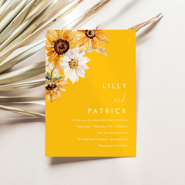 Invitation Toutes les saisons Sunshine Sunflower Mariage (Créateur téléchargé)