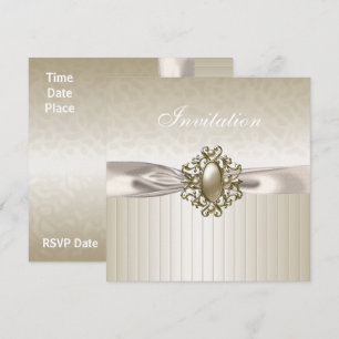 Invitation Toutes Occasions Biege Crème Joyau