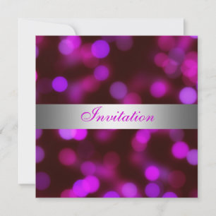 Invitation Toutes Occasions Bulles Roses Argent