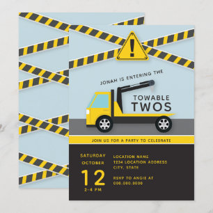 Invitation Towable Twos // Construction Deuxième anniversaire