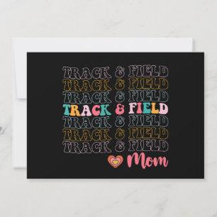 Invitation Track And Field Mom Super Courir la fête des mères