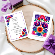 Traditional Colorful Folk Vibrant Pattern Wedding