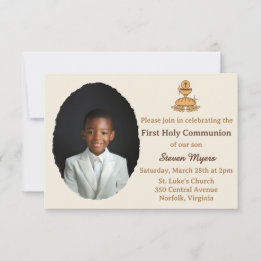 Invitation Traditional First Holy Communion Photo
