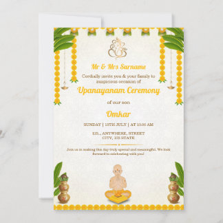 Invitation traditionnelle pour la cérémonie Auspic