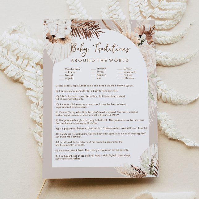 Invitation Traditions de bébé SIERRA autour du monde jeu (Créateur téléchargé)