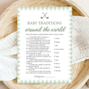 Invitation Traditions de golf écologiques pour bébé à travers