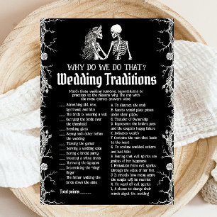 Invitation Traditions de mariage de squelette d'Halloween Jeu