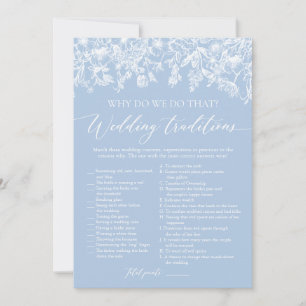 Invitation Traditions de mariage Dusty Blue Jeu de Baby Showe