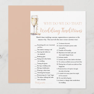 Invitation Traditions de mariage Perles & Prosecco Jeu de mar