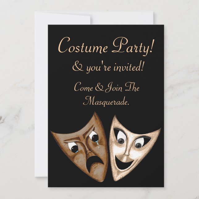 Invitation Tragédie et comédie (Devant)