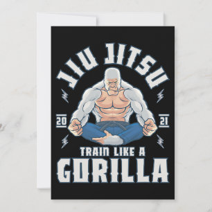 Invitation Train comme Gorilla BJJ Jiu Jitsu brésilien Jiu Ji