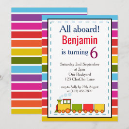 Invitation Train Personnalisé Anniversaire Tout Âge