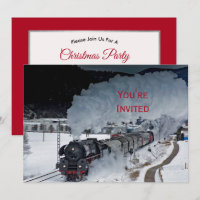 Train Steam Locomotive Photo de neige Noël