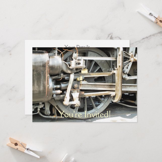 INVITATION TRAINS À VAPEUR (Devant/Arrière en situation)