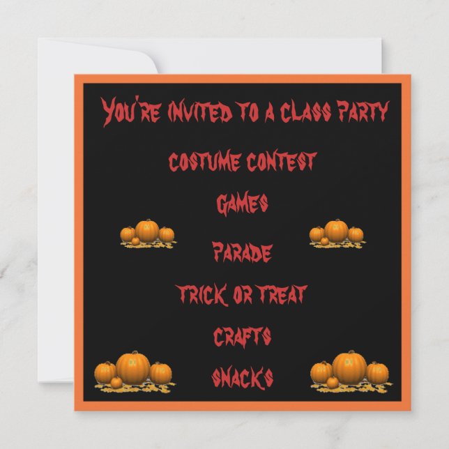 Invitation Traitements Halloween - (Devant)