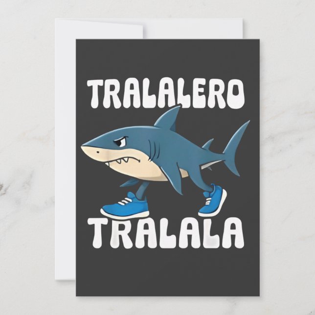 Invitation Tralalero Tralala Funny Shark Meme (Devant)