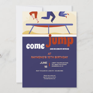 Invitation Trampoline fête d'anniversaire