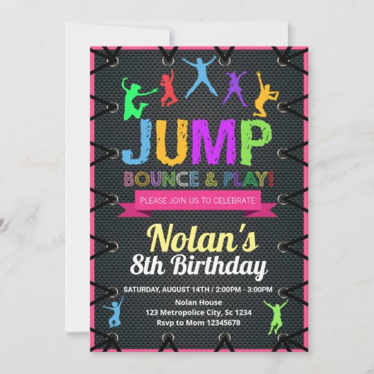 Invitation Trampoline Imprimer Zazzle Ch