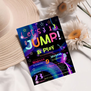 Invitation Trampoline Jump Birthday Party