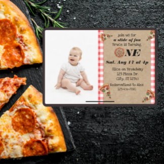 Invitation Tranche de plaisir 1er Anniversaire avec photo