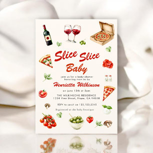 Invitation Tranche Tranche Bébé Nourriture Italienne Baby Sho
