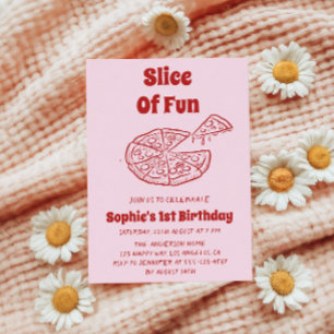 Invitation Tranches de plaisir pour le premier anniversaire d