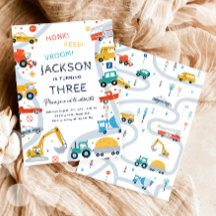 Transport City Voitures et Camion Boy Anniversaire