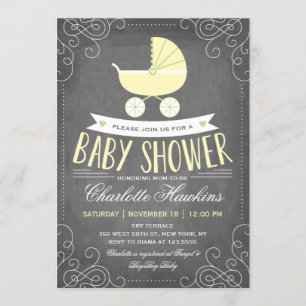 Invitation Transport de bébés  Baby shower neutre