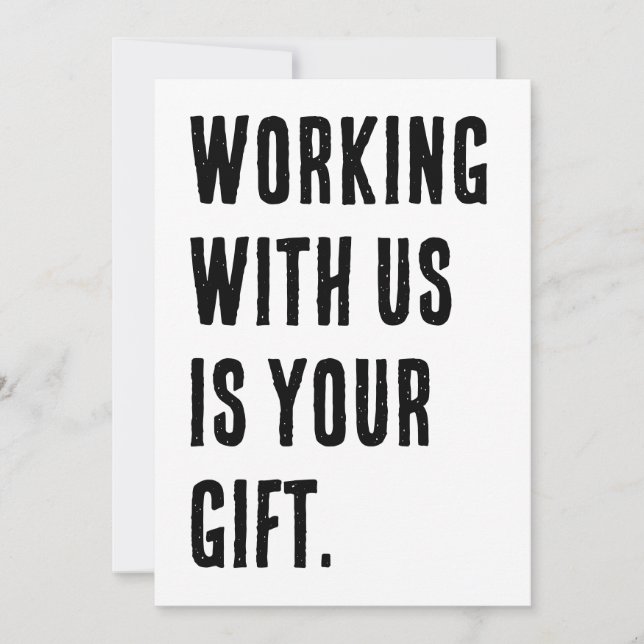 Invitation Travailler Avec Nous Est Votre Cadeau Drôle Cowork (Devant)