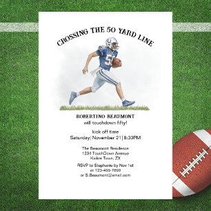 Invitation Traverser la ligne des 50 yards Football américain