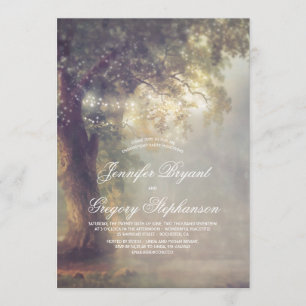 Invitation Tree Lights Rustic Country Engagement Party