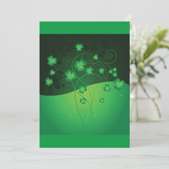 Invitation Trèfle de Shamrock vert Chance de la Saint-Patrick (Créateur téléchargé)