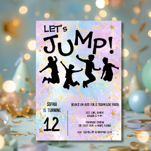 Invitation Tremplin d'anniversaire pour enfants qui sautent