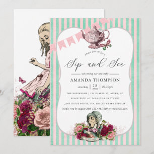 Invitation Trend Alice In Wonderland Tea Party Sip and See