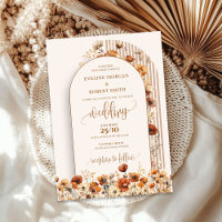 Trendy boho arch séché terre cuite fleur sauvage r