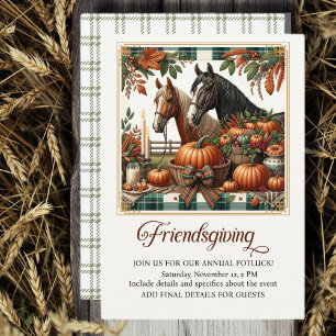 Invitation Trendy Friendsgiving Cheval 
