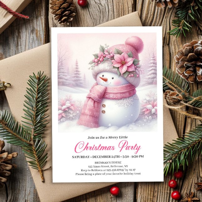 Invitation Trendy Snowy Forest Kids Digital Christmas Invites (Trendy Snowy Forest Kids Digital Christmas Invitation

)