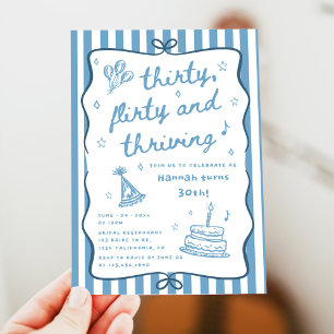 Invitation Trente, flirt, et 30e anniversaire prospère