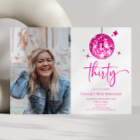 Trente Pink Disco Ball Photo 30e Anniversaire