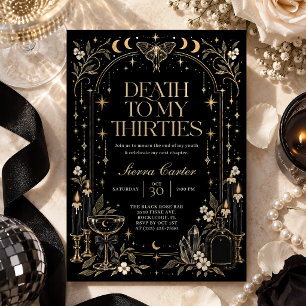 Invitation Trépas à mes Trente Ans Fête d'anniversaire gothiq