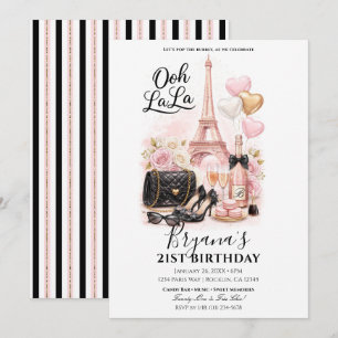 Invitation Très Chic dans la Ville Rose Paris 21e Anniversair